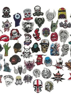 Assorted Skull & Gothic Sticker Pack - Multicolor